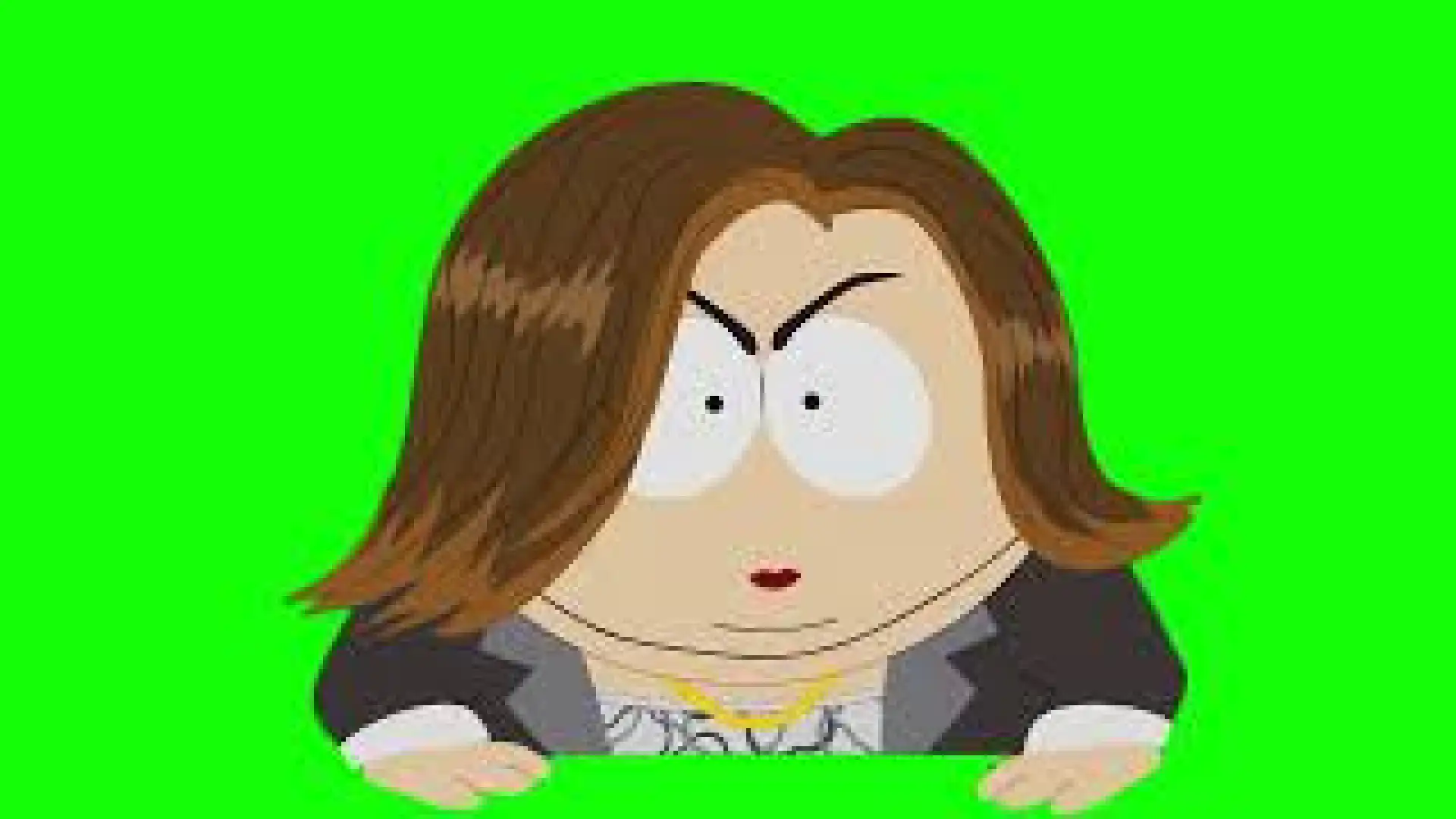 Eric Cartman as Kathleen Kennedy put a chick in it and make her gay South Park green screen