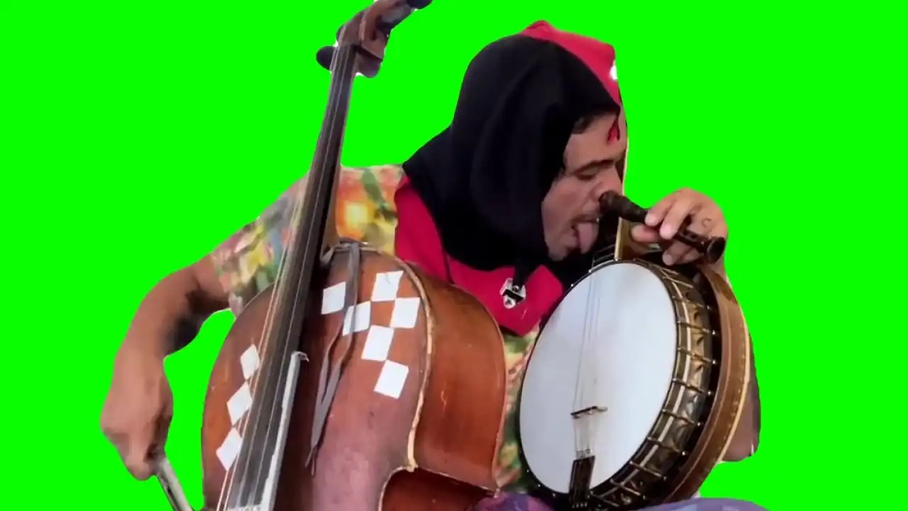 Extreme Musician meme Green Screen