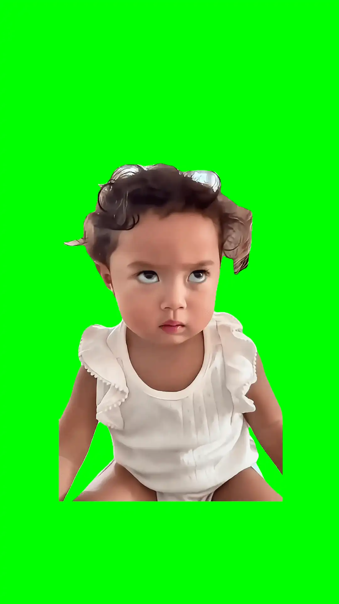 Eye roll meme green screen