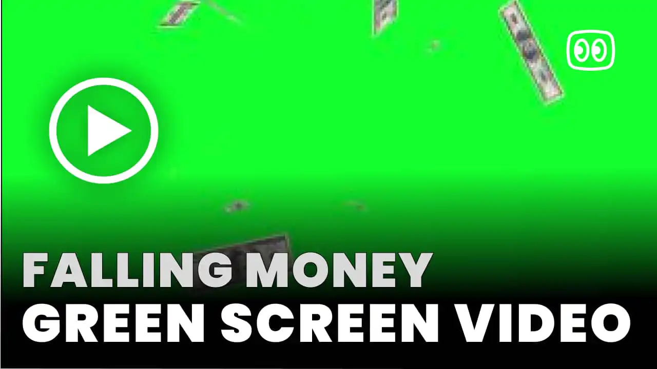 Falling money Green Screen