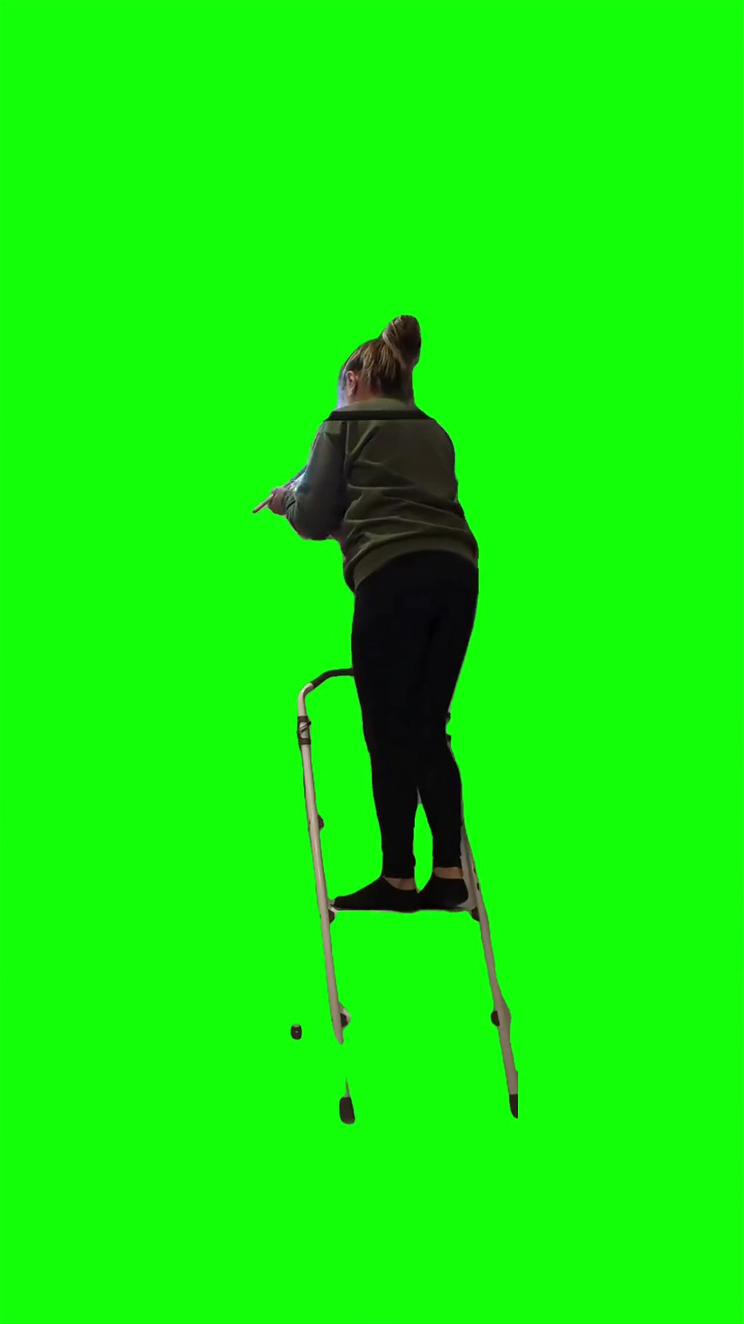 falling off ladder Green Screen Meme