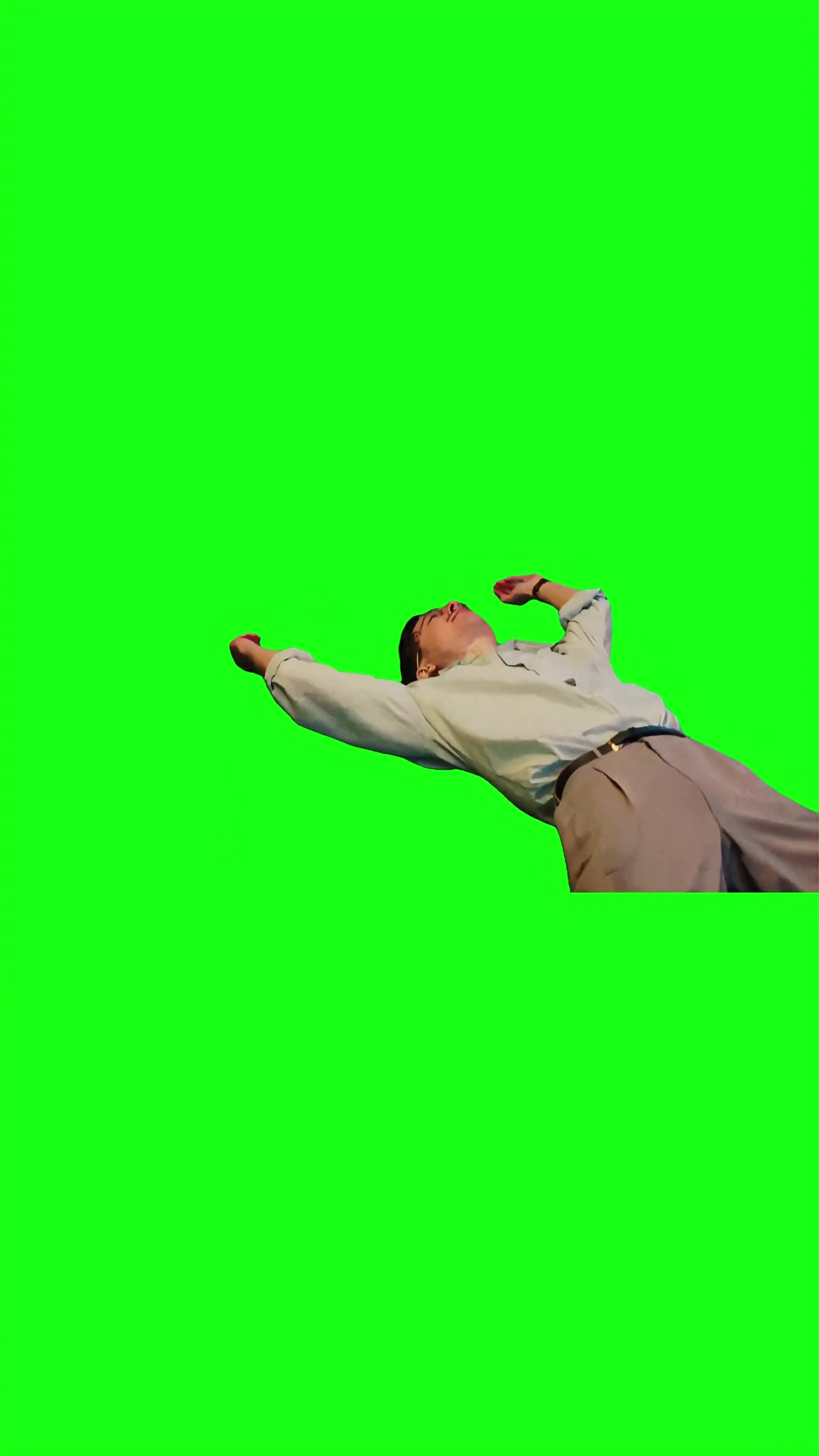 Falls from joy Meme Green Screen