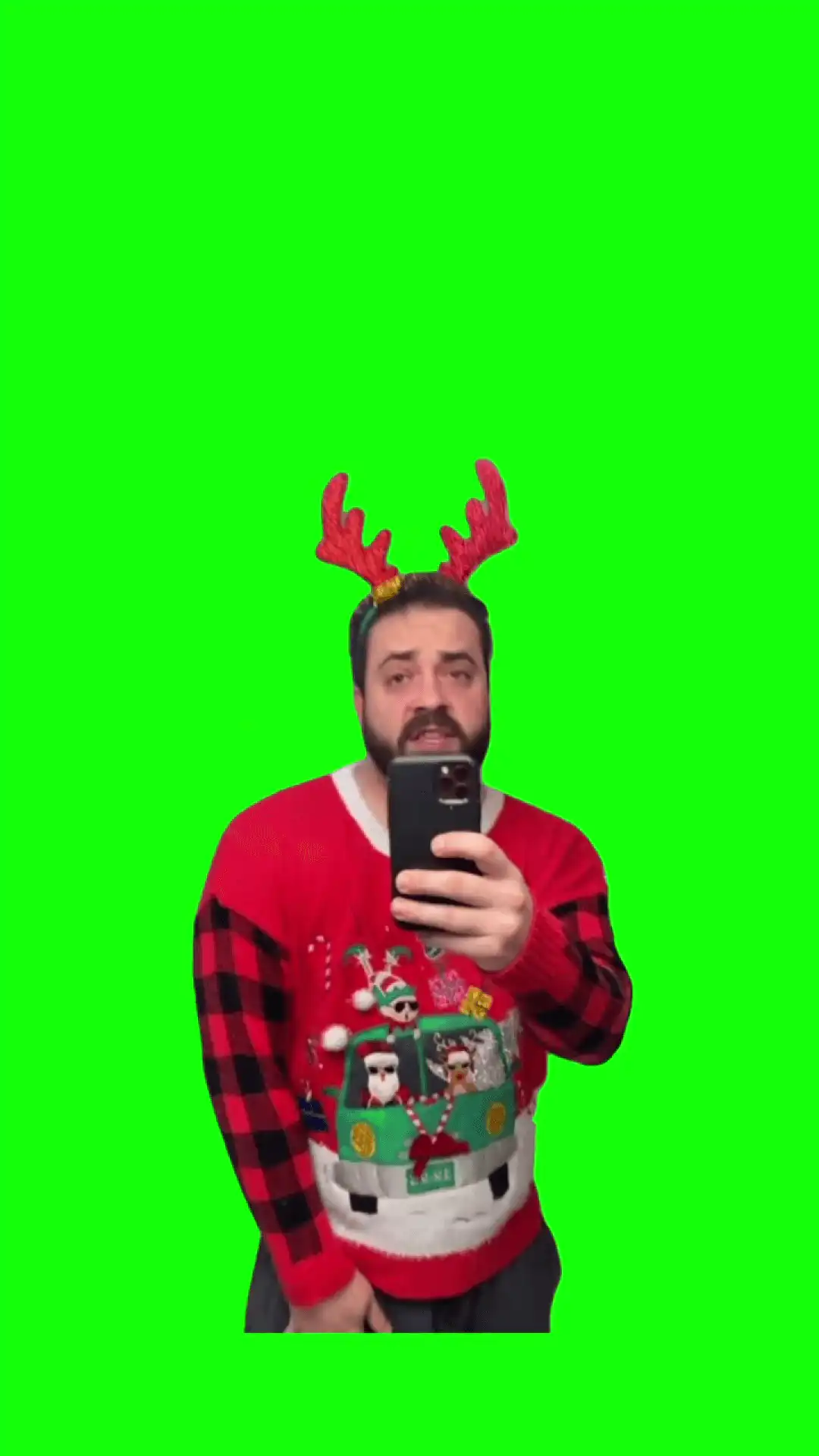 Feliz Navidad meme green screen