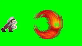 Final smash mario version pixels green screen