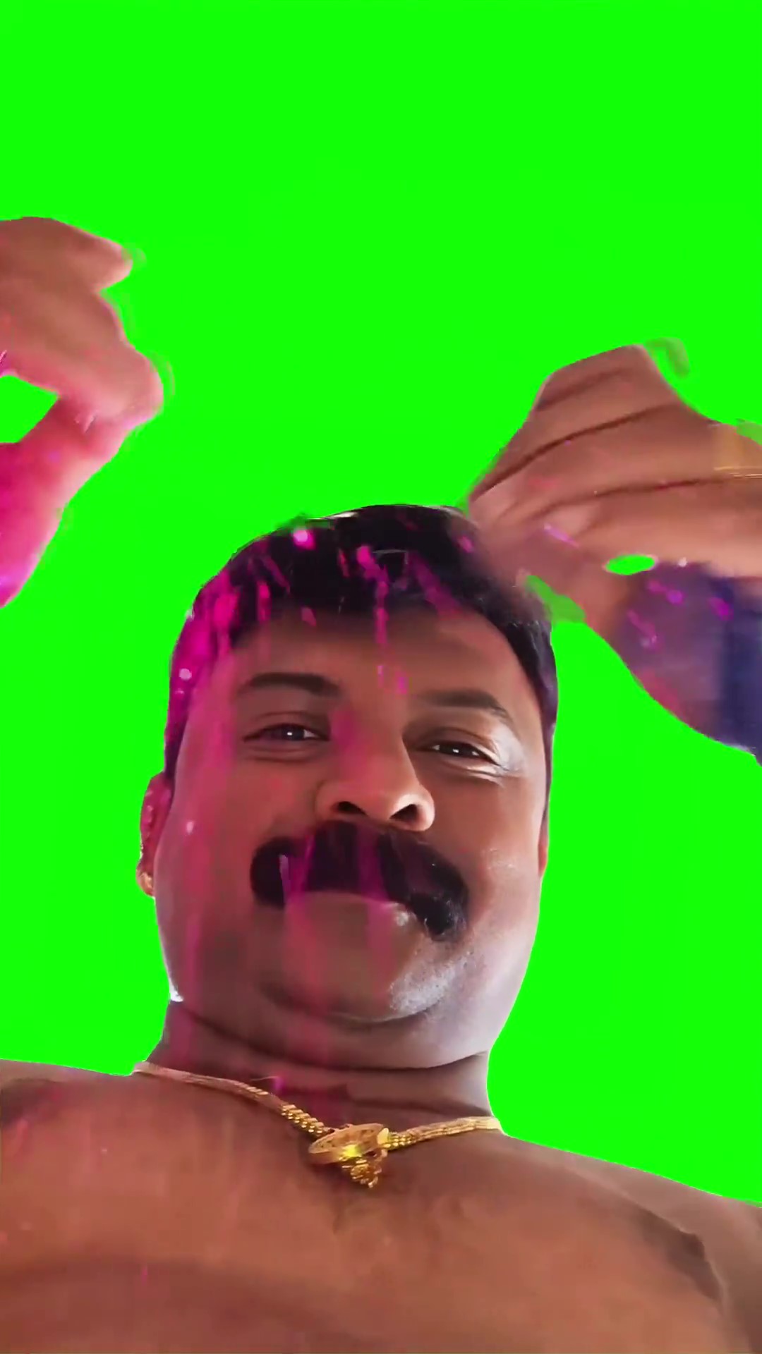 Finger glitter Green Screen Meme