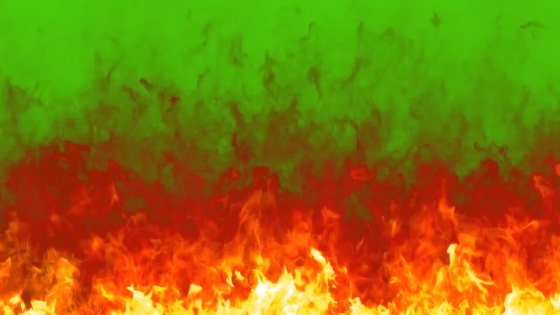 Fire Transition Green Screen Meme Template