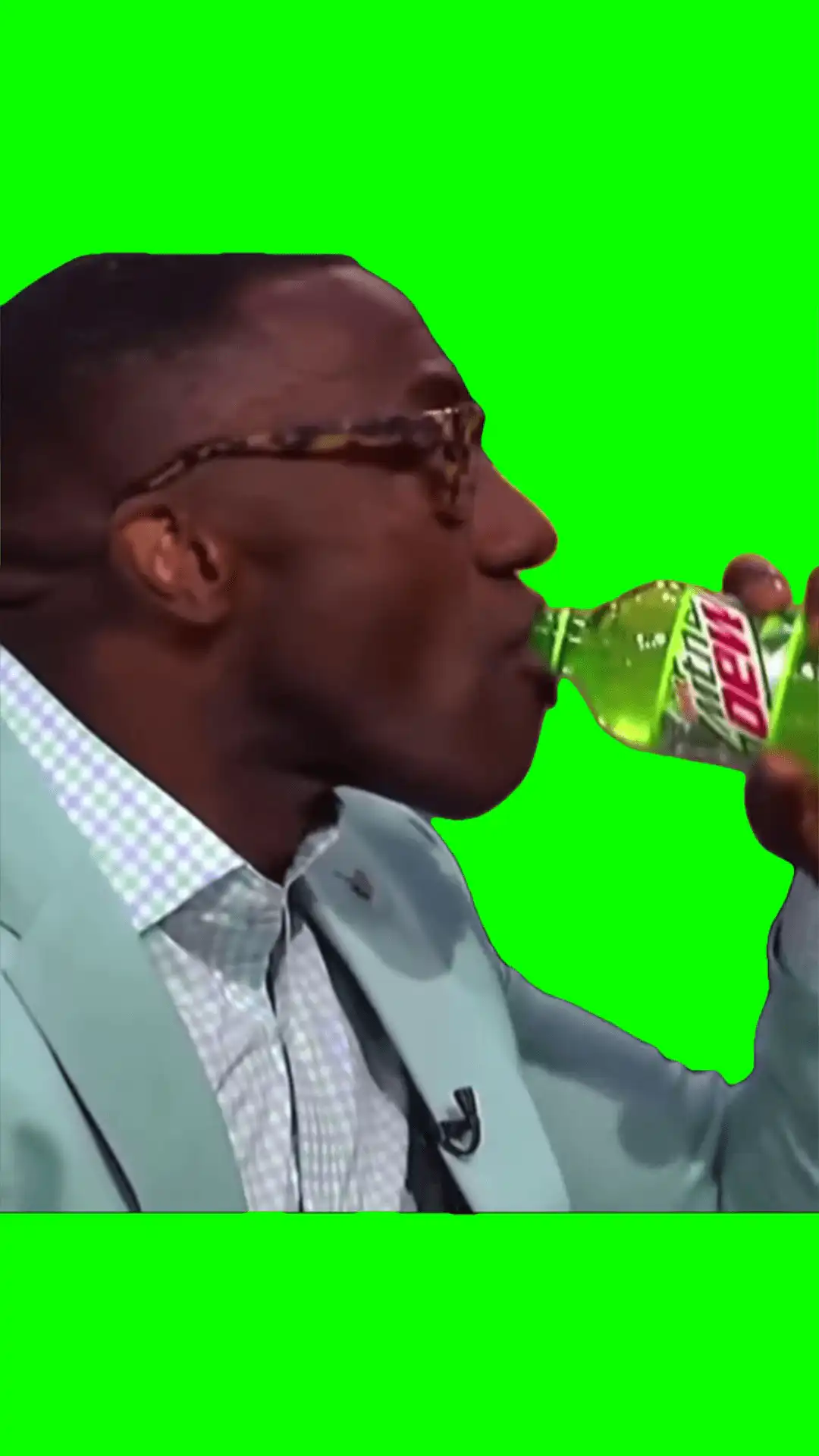 First crispy drink meme green screen
