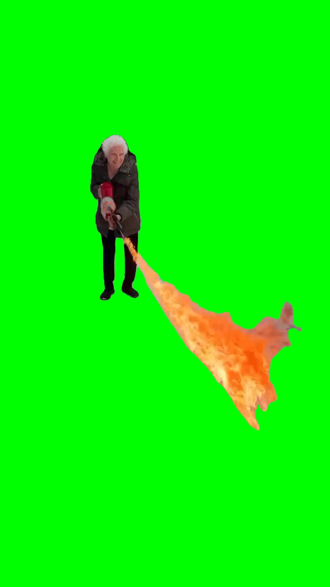 Flamethrower meme green screen