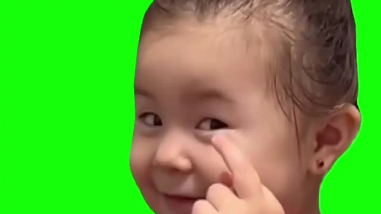 Flipping off meme green screen