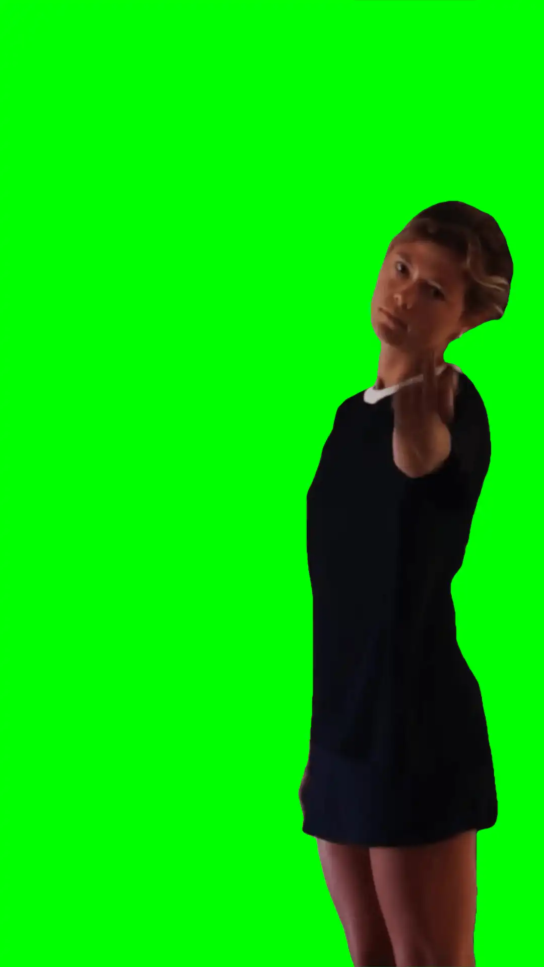 Flipping the bird meme green screen
