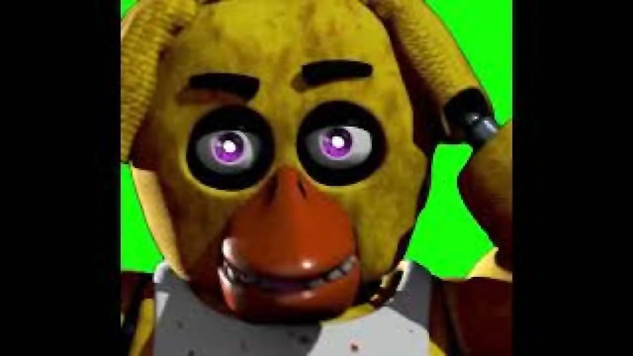 Fnaf chica rizz meme green screen