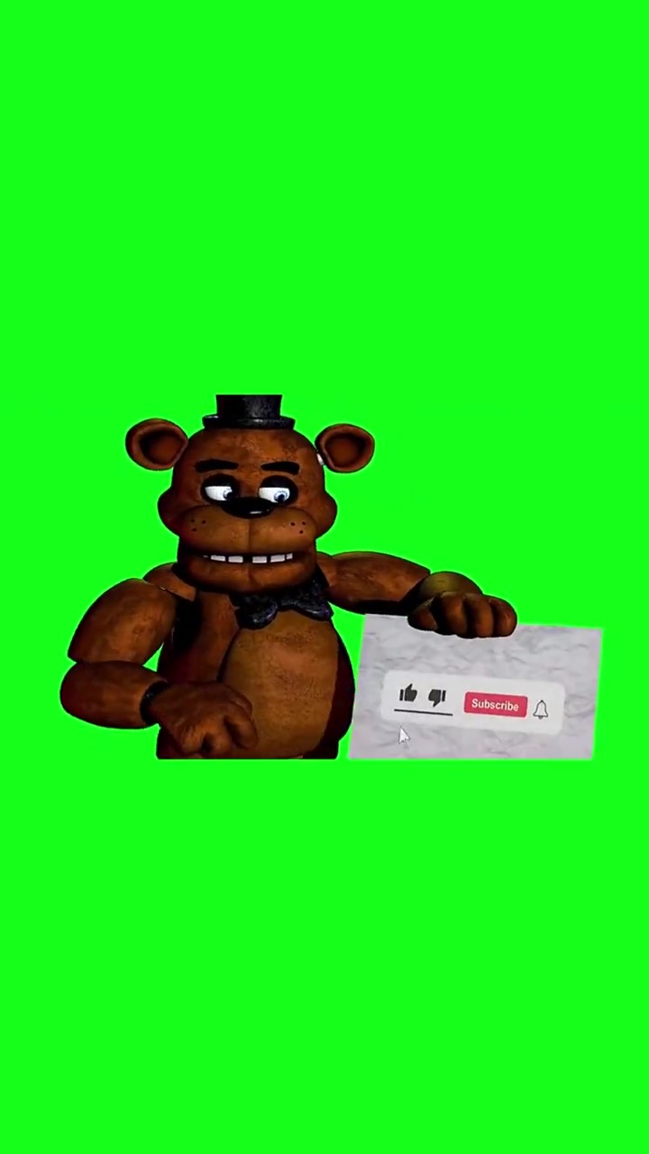 Freddy Hello Neighbor Like and Subscribe Green Screen