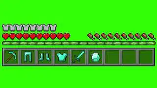 FREE Minecraft Hotbar Death Animation Green Screen