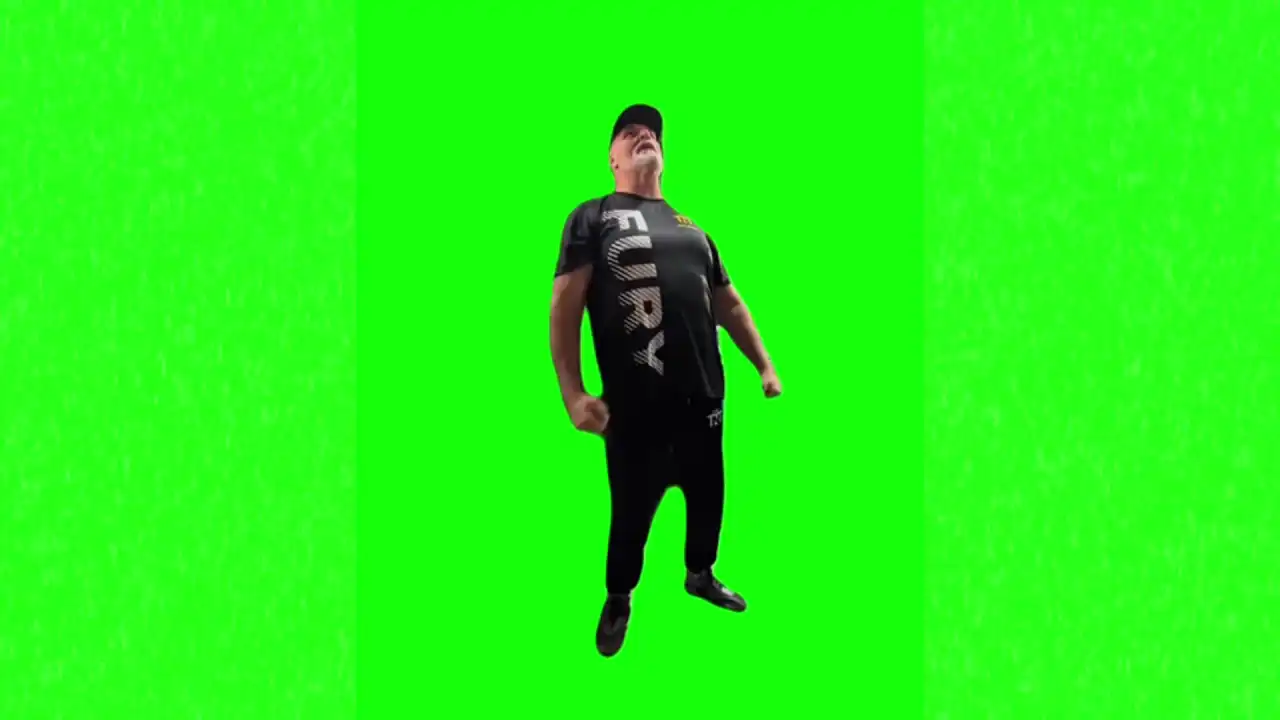 Fury mad yelling meme green screen