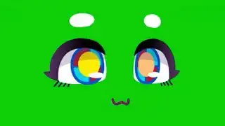 Gacha Eyes Peppermint meme Green Screen