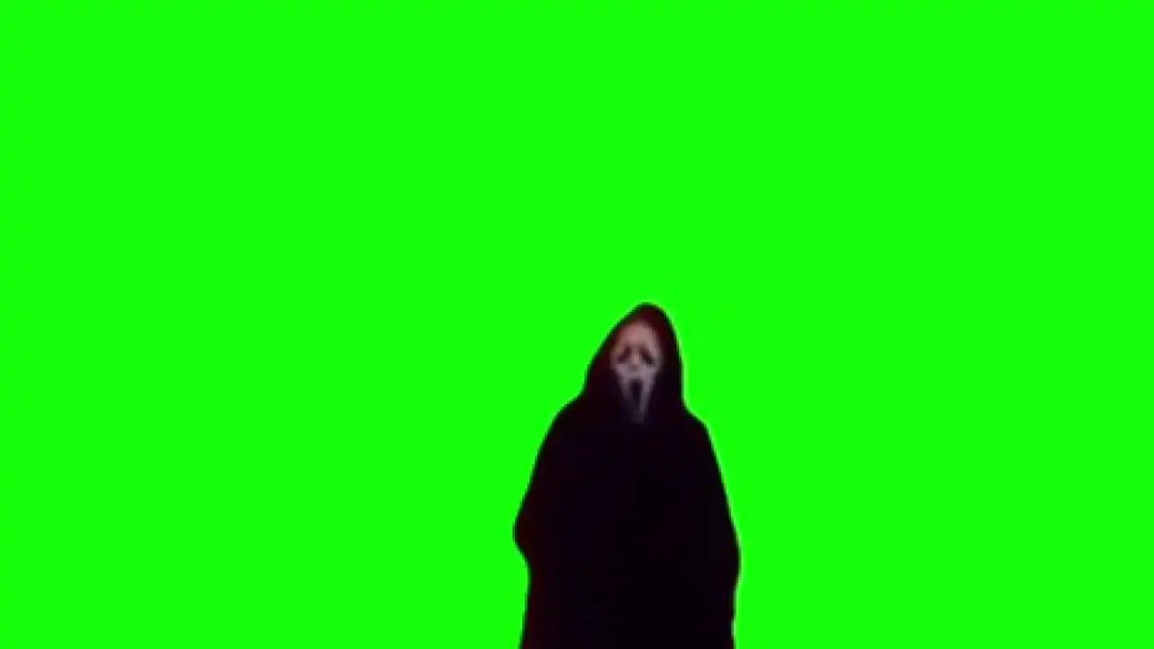 Ghost face dancing green screen