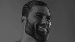 GigaChad Meme Tempate green screen