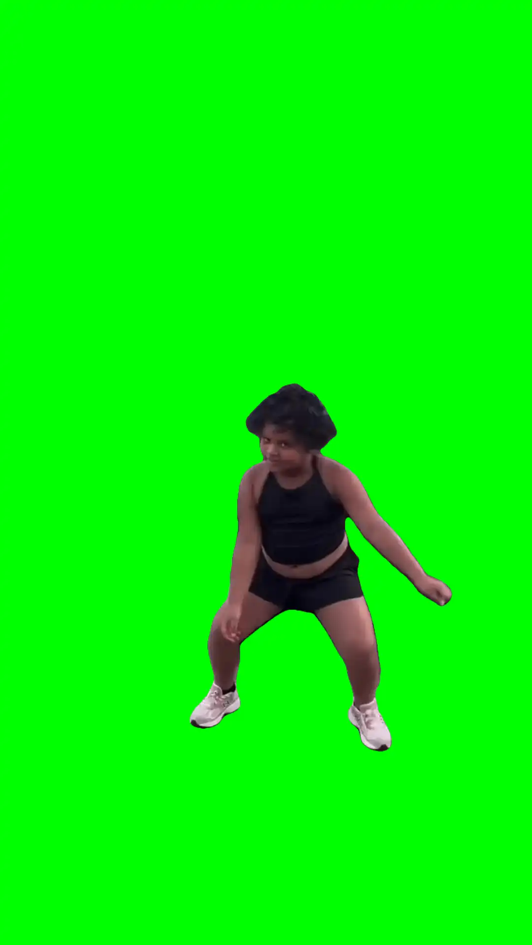 girl busting out movrs green screen