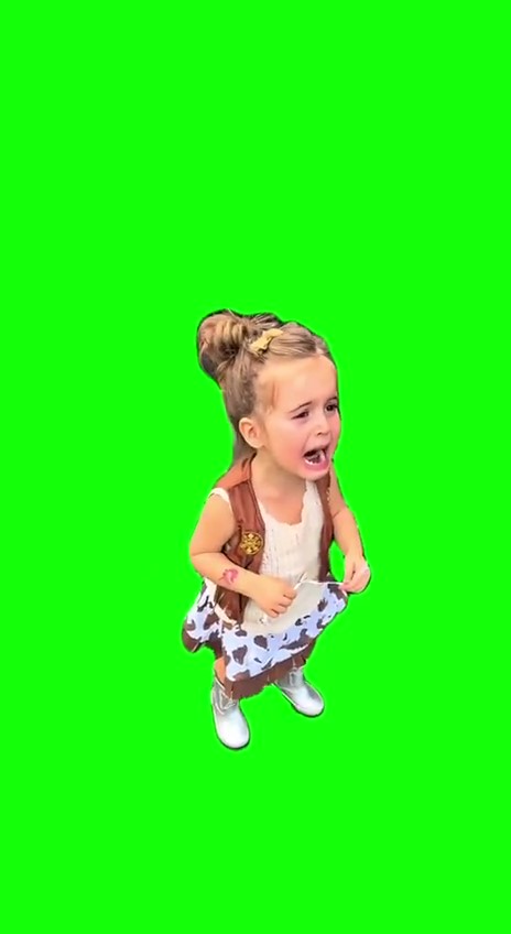 Girl crying Meme Green Screen