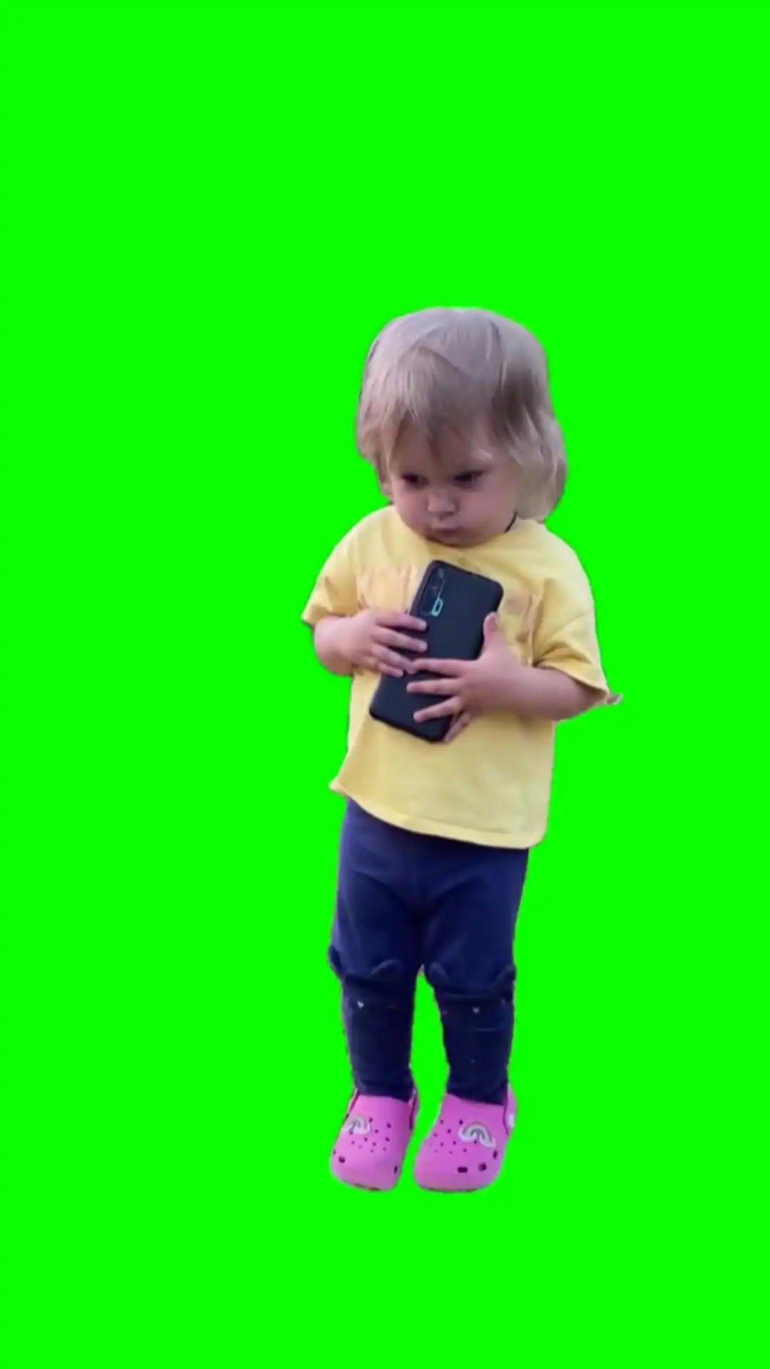 Girl dancing to satisfaction green screen