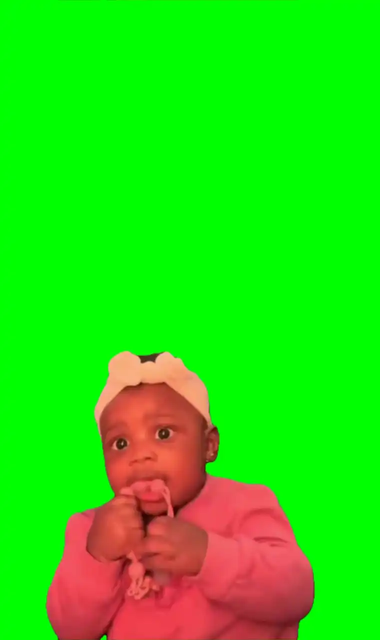 Girl is shocked meme green screen