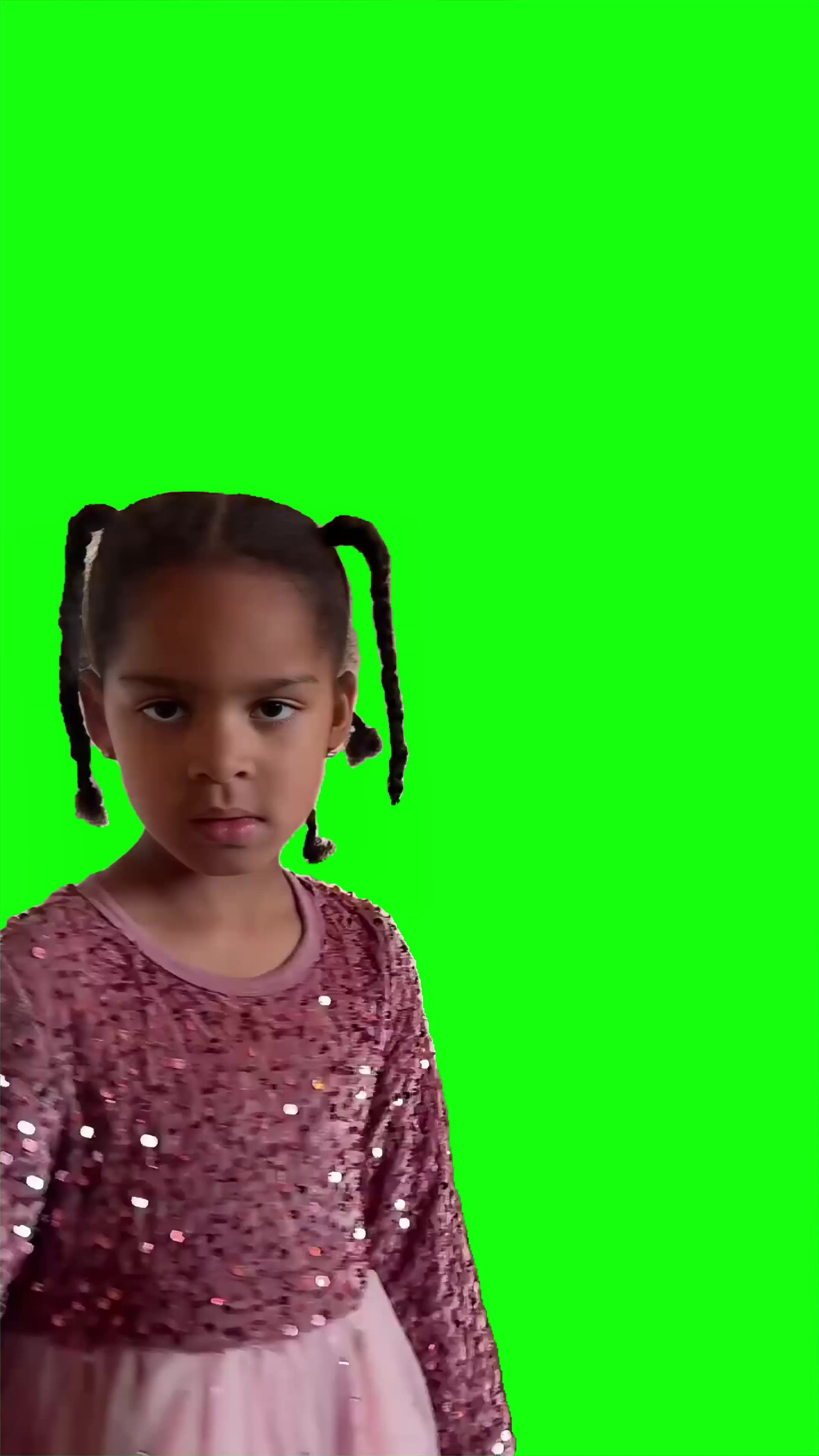 Girl pacing back and forth meme green screen