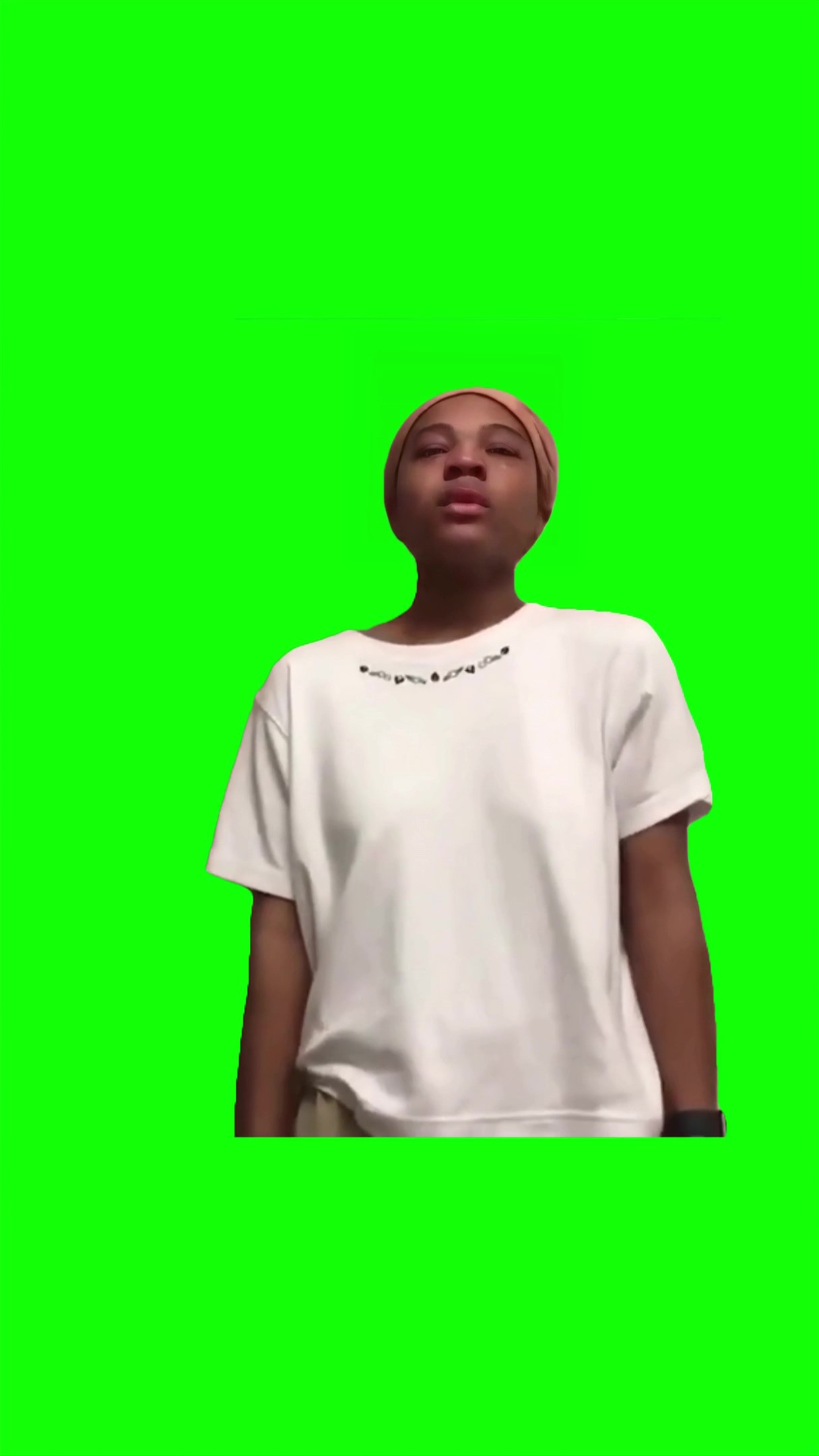Girl screaming Meme Green Screen