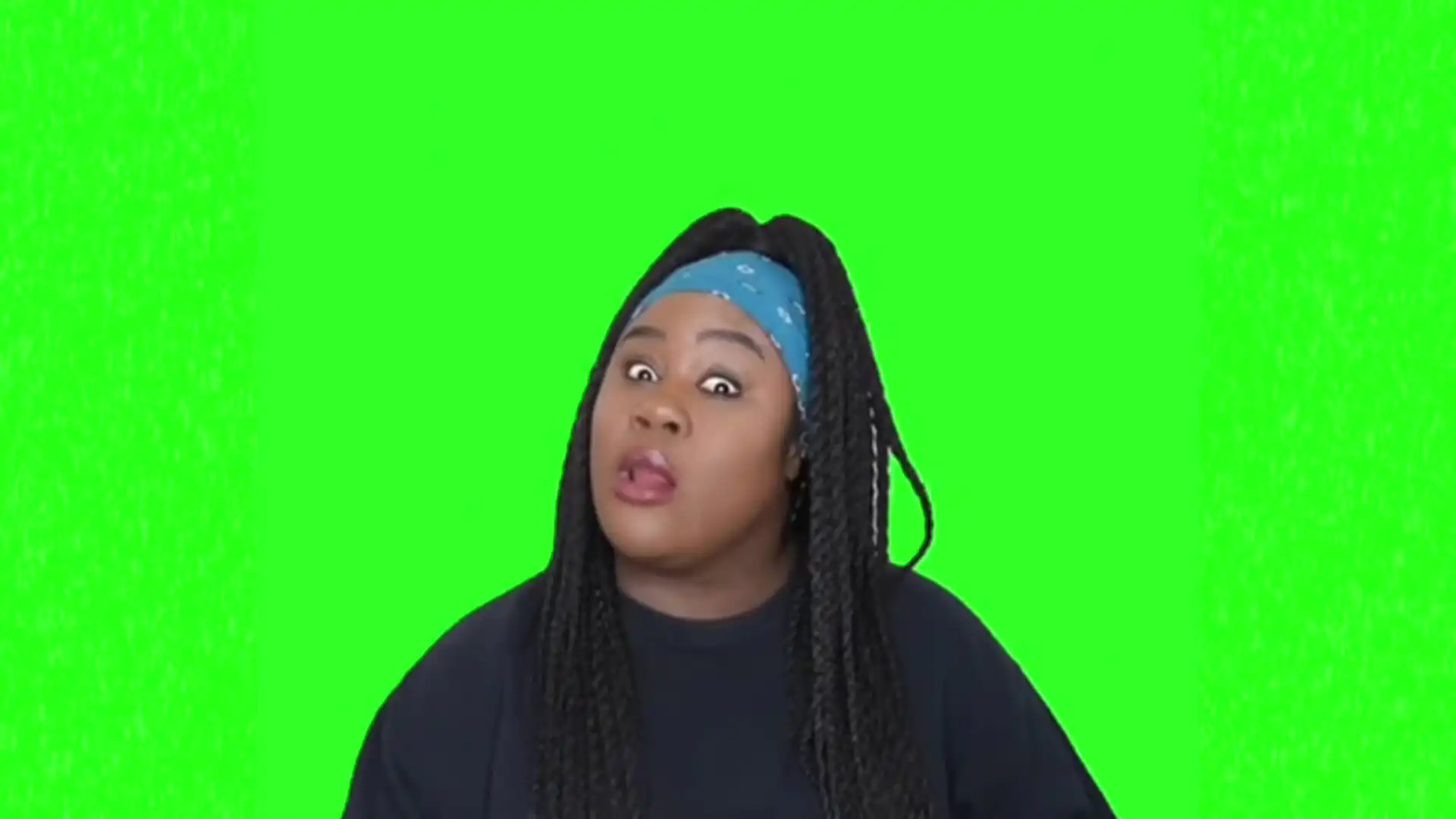 Girl screaming ohh What!! Meme green screen
