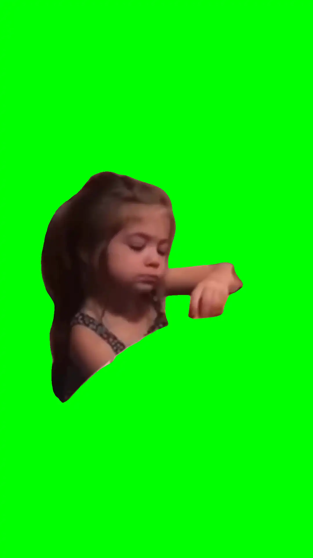 Girl sobbing meme green screen