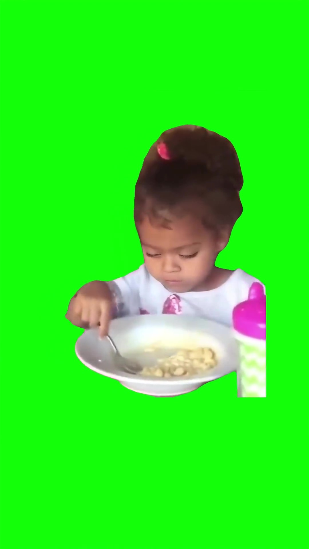 Girl unimpressed meme Green Screen