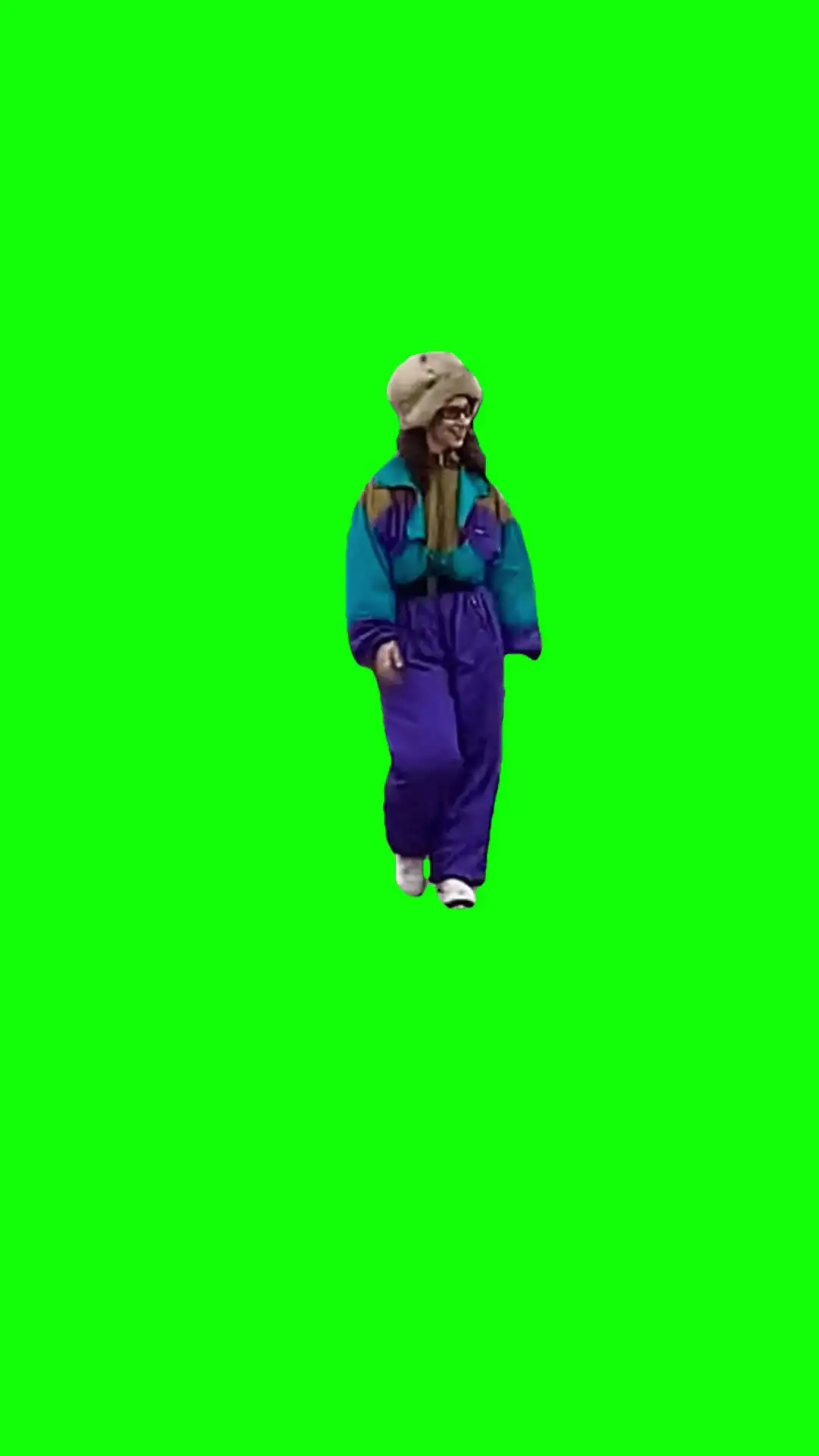 Girl walking Meme Green Screen