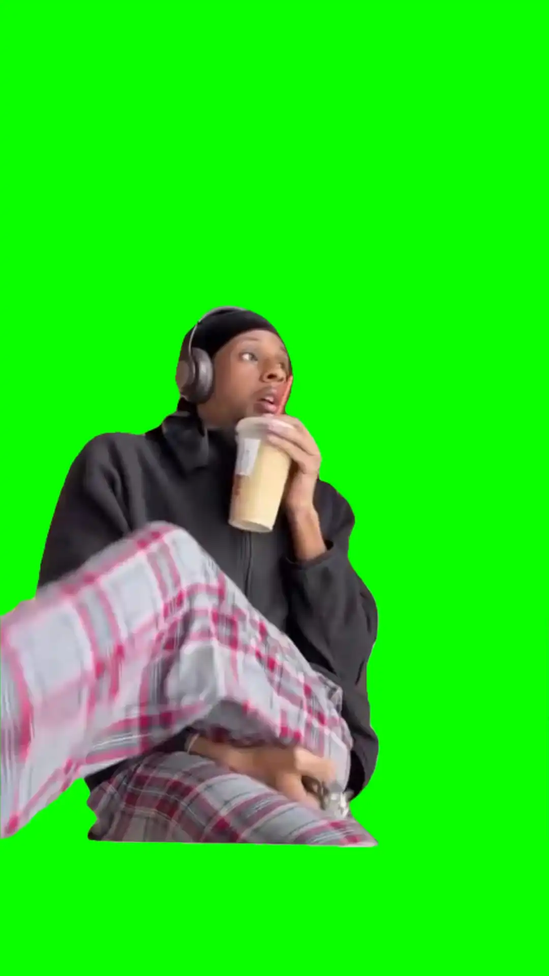 Girls after getting Starbucks meme green screen