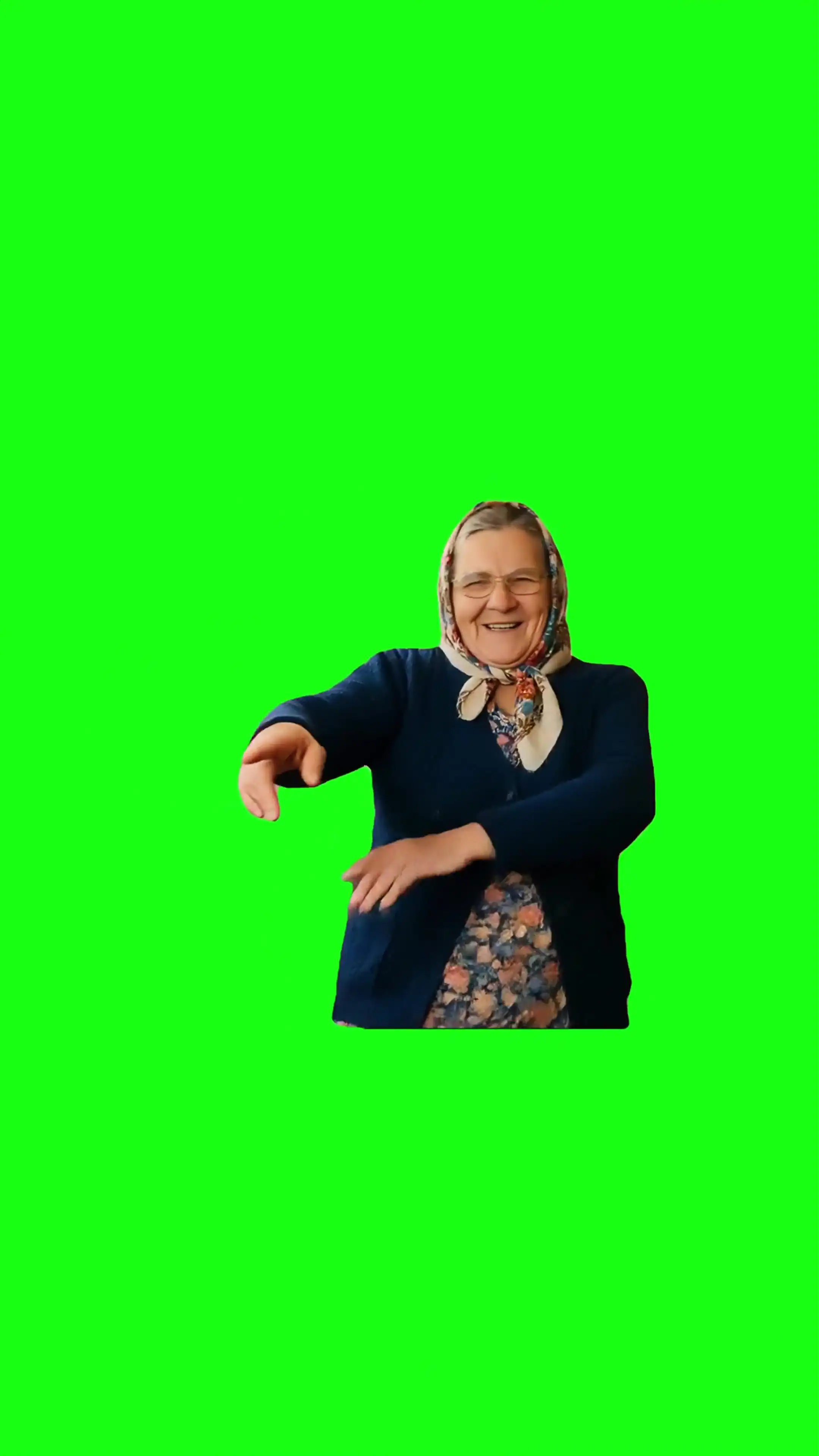Grandma Dancing Green Screen