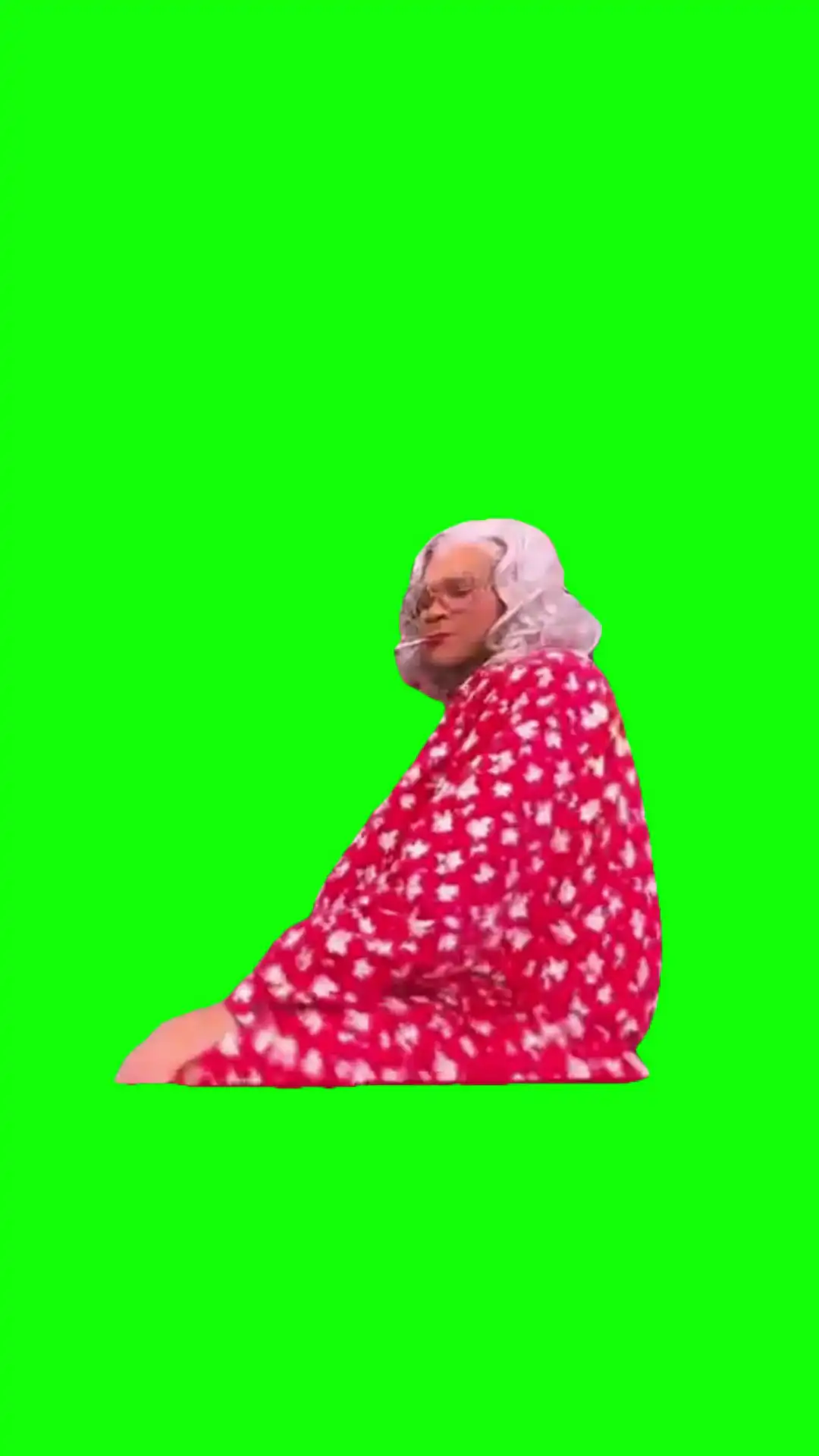 Grandma twekring Meme Green Screen