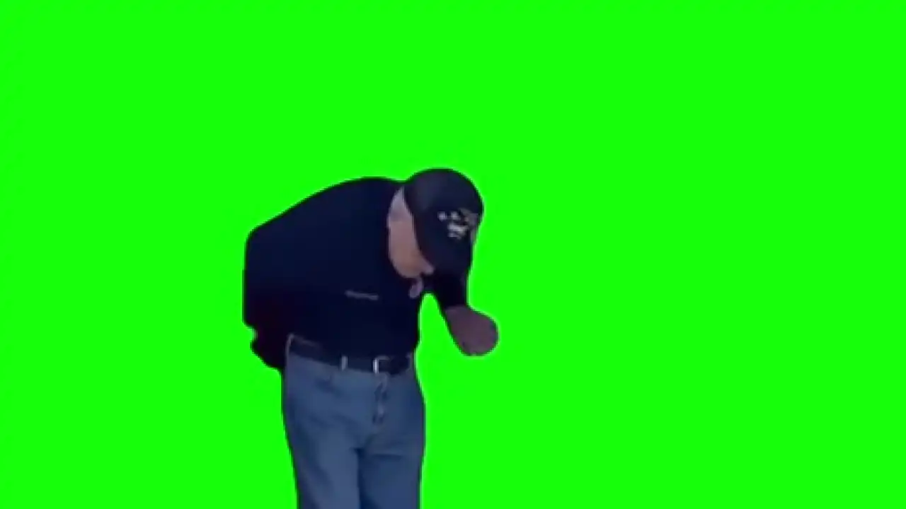 Grandpa Dancing green screen