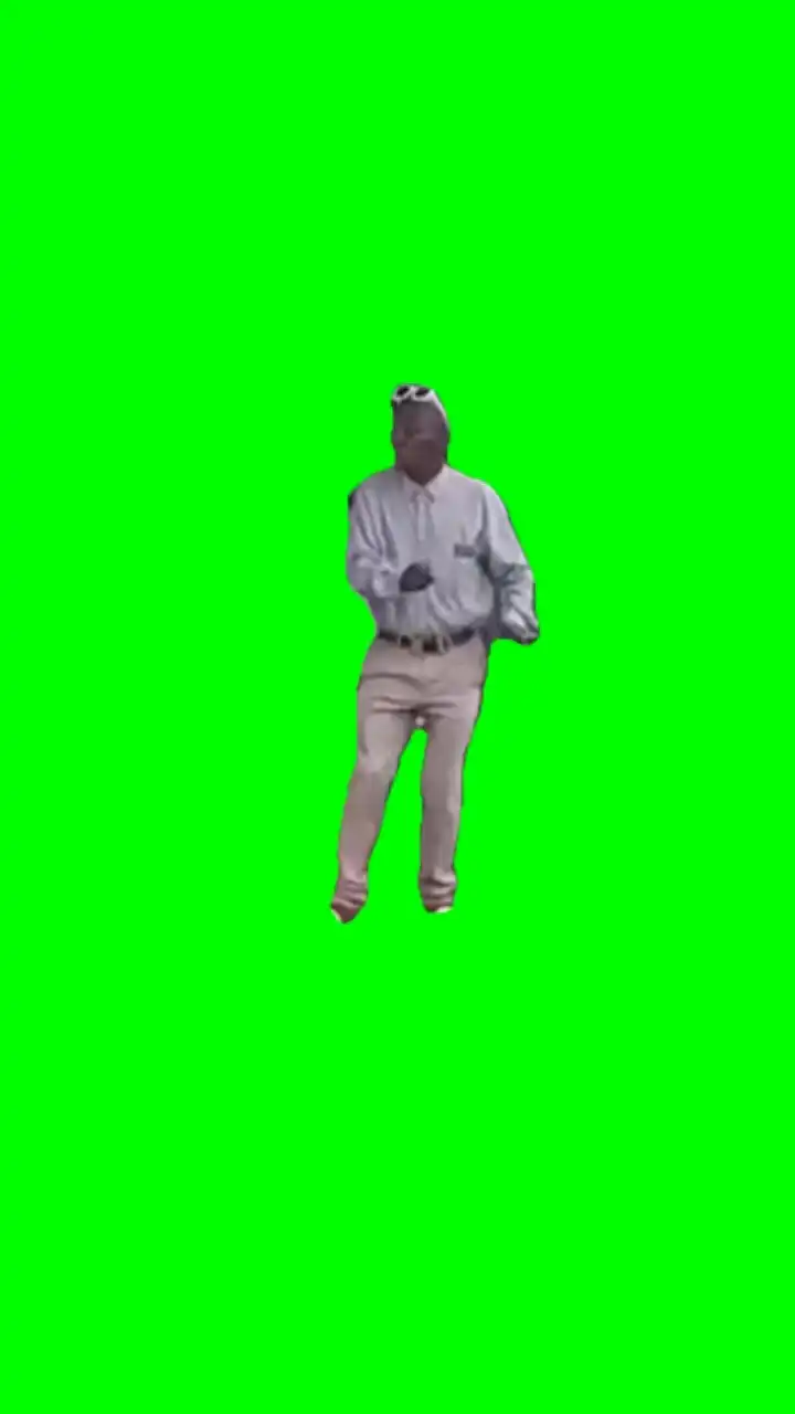 Grandpa dancing meme green screen