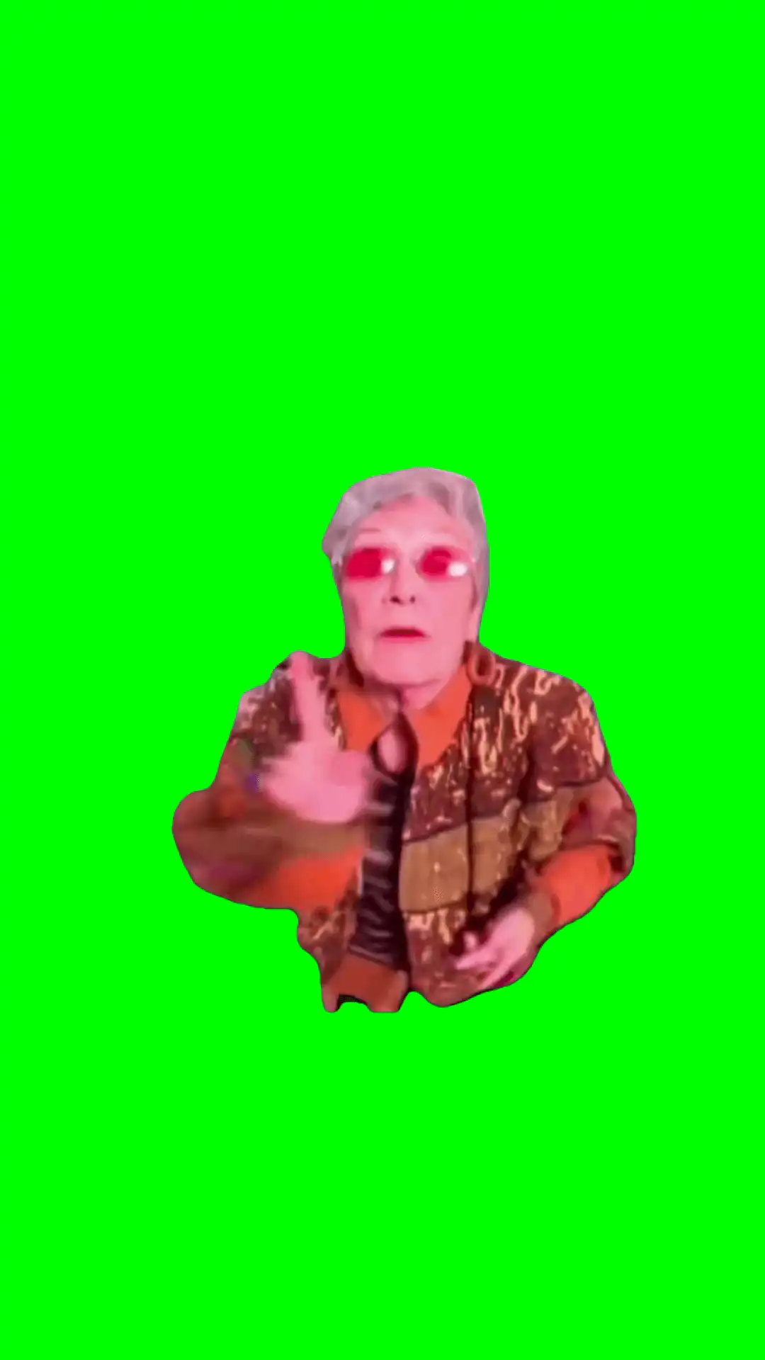 Granny dancing meme green screen