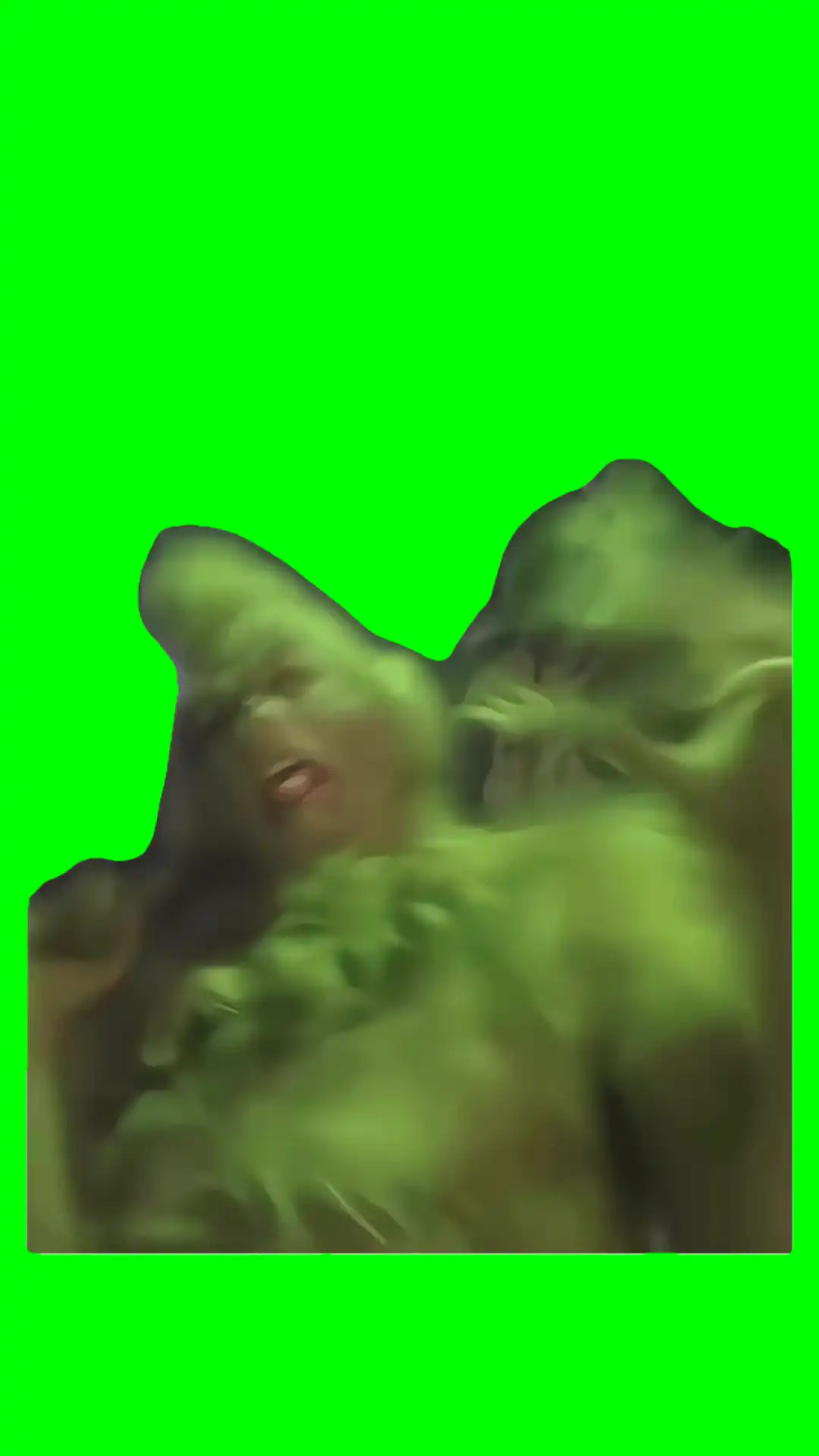 Grinch barking green screen