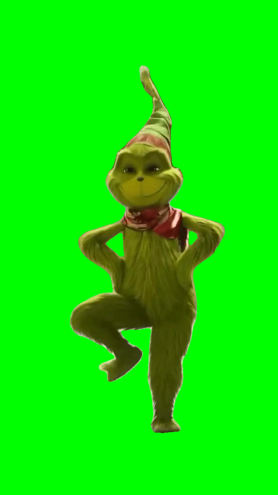Grinch dancing green screen