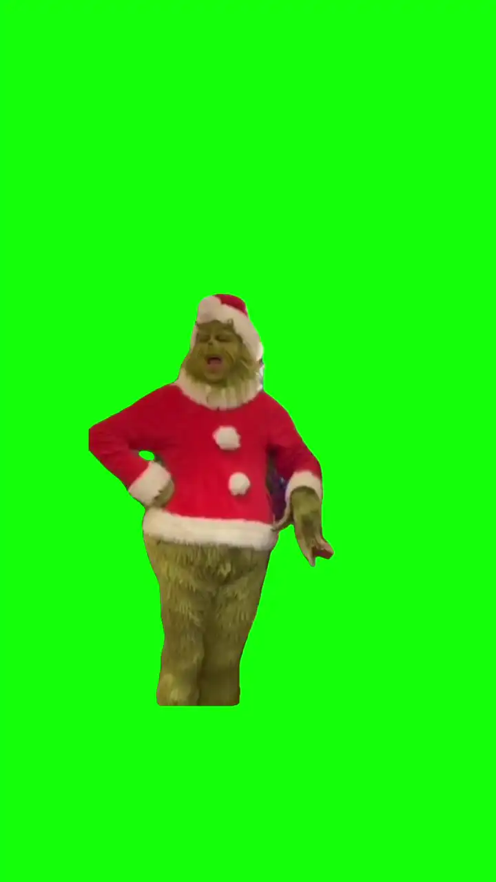 Grinch laughing green screen