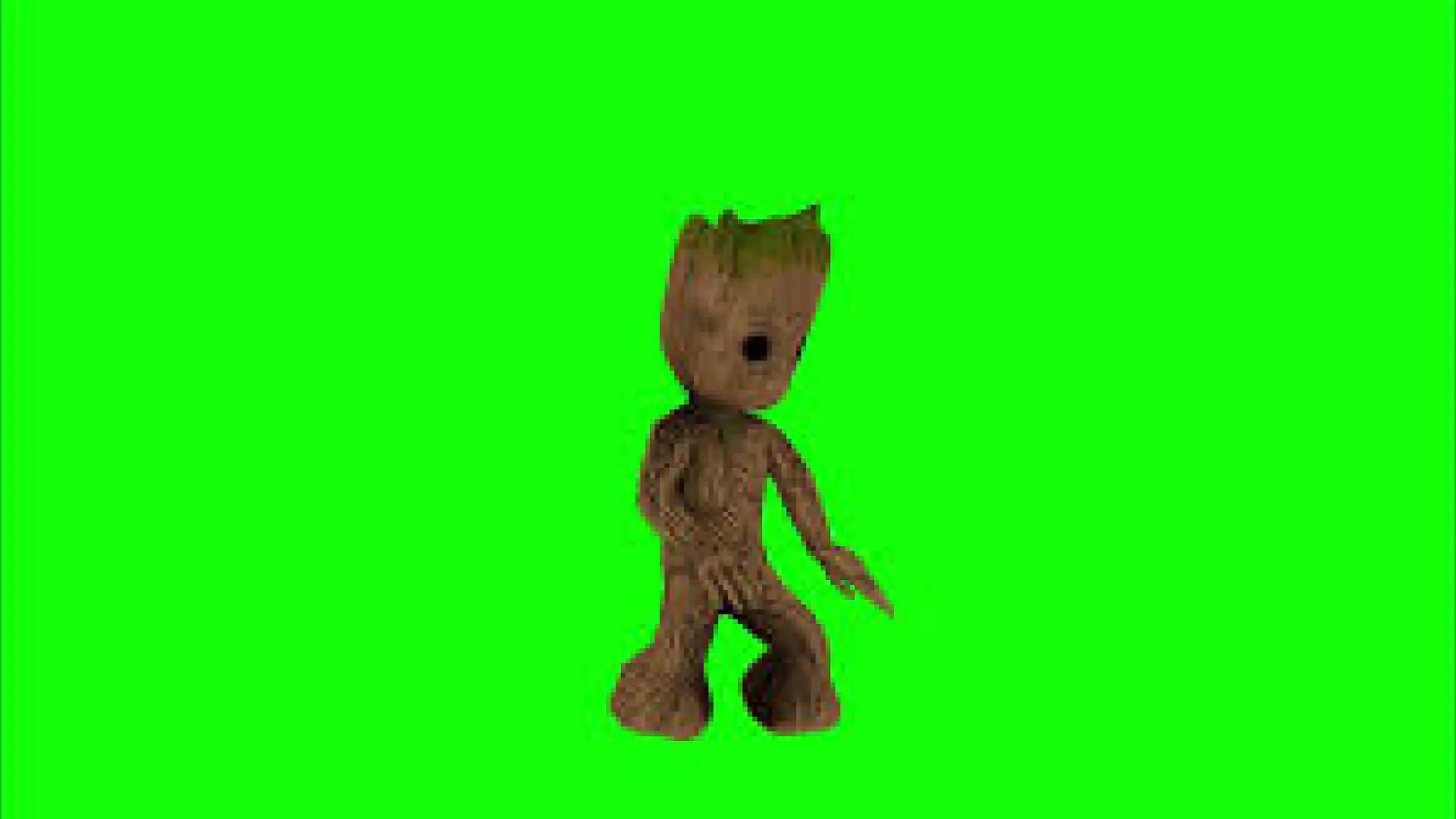 Groot Screaming meme green screen