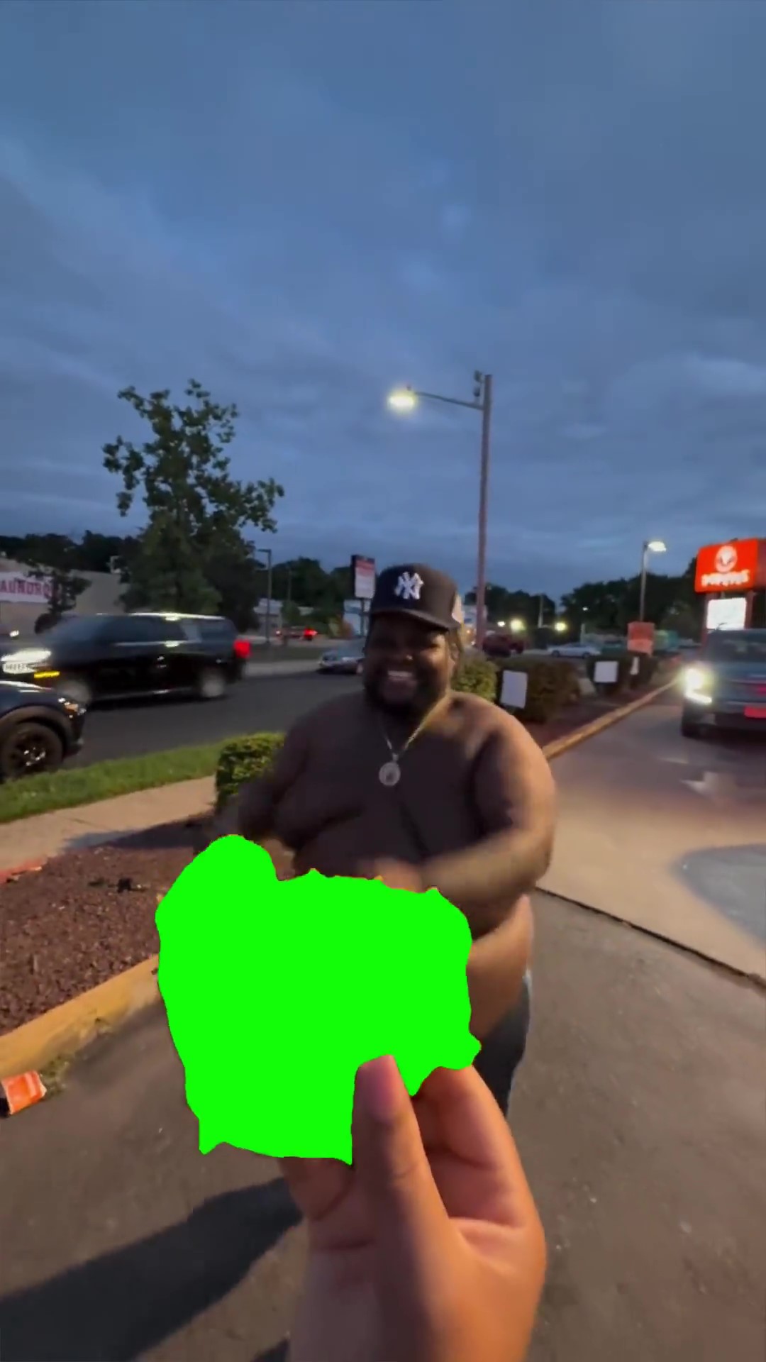 Guy chasing green screen Meme