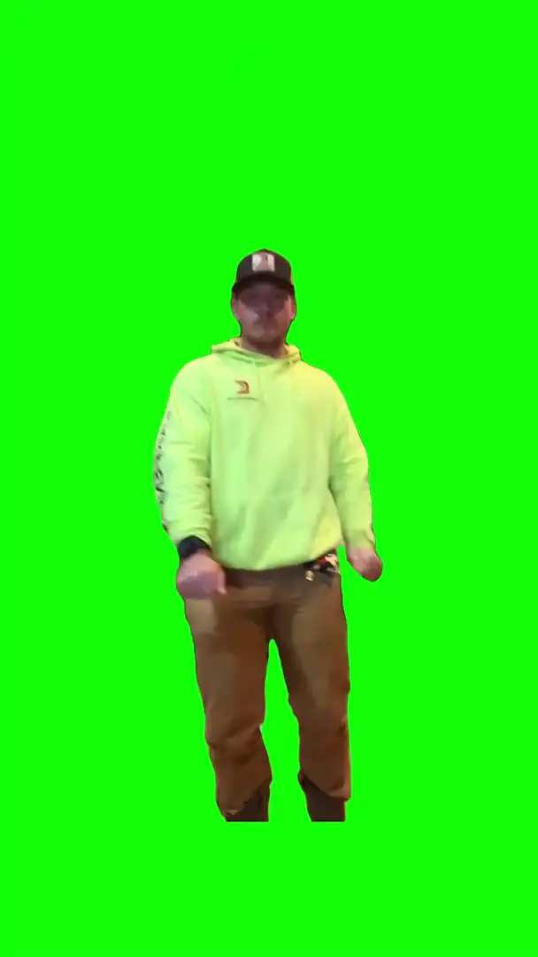 Guy dancing green screen