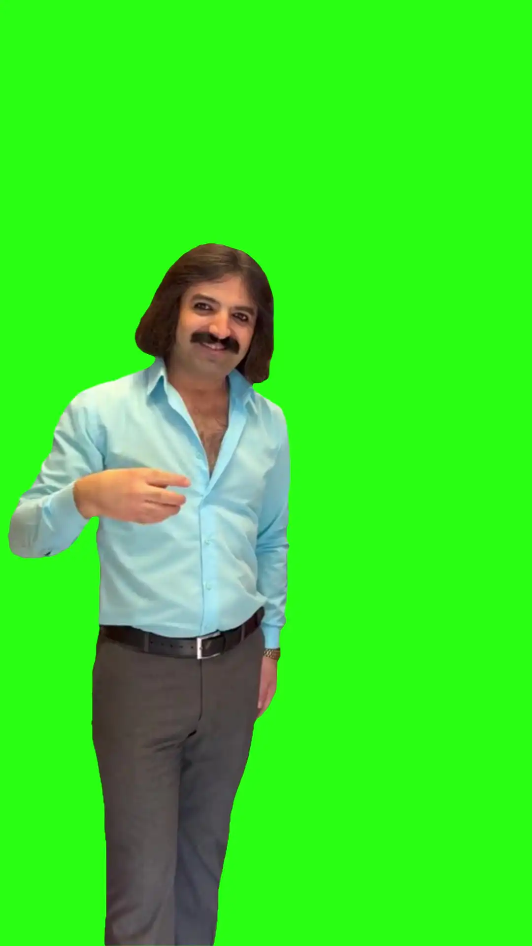 Guy flirting green screen