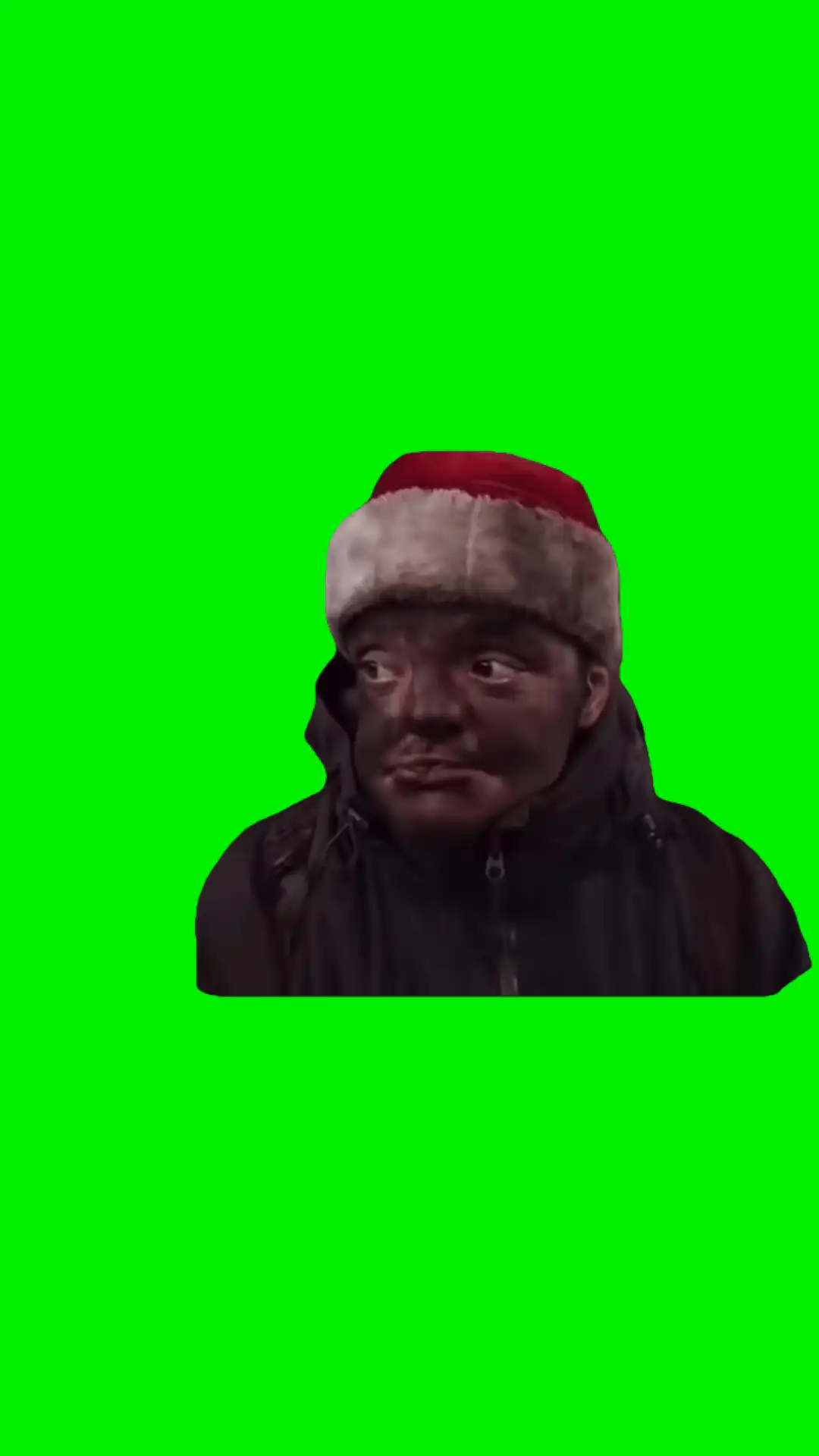 Guy in Santa Hat Meme Green Screen