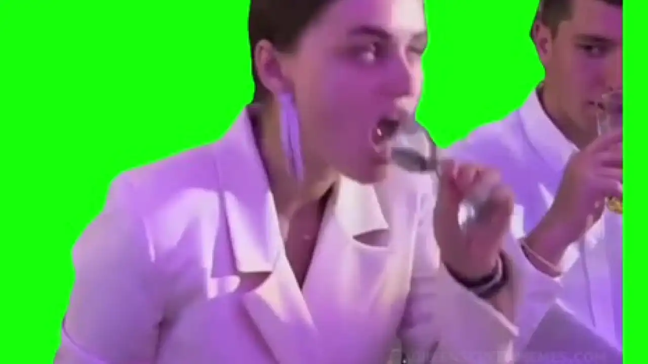 Guy in shock meme green screen