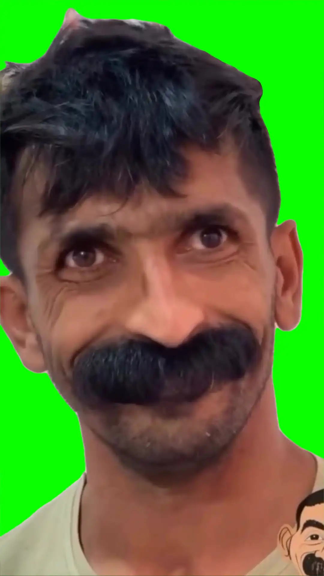 Guy laughing meme green screen