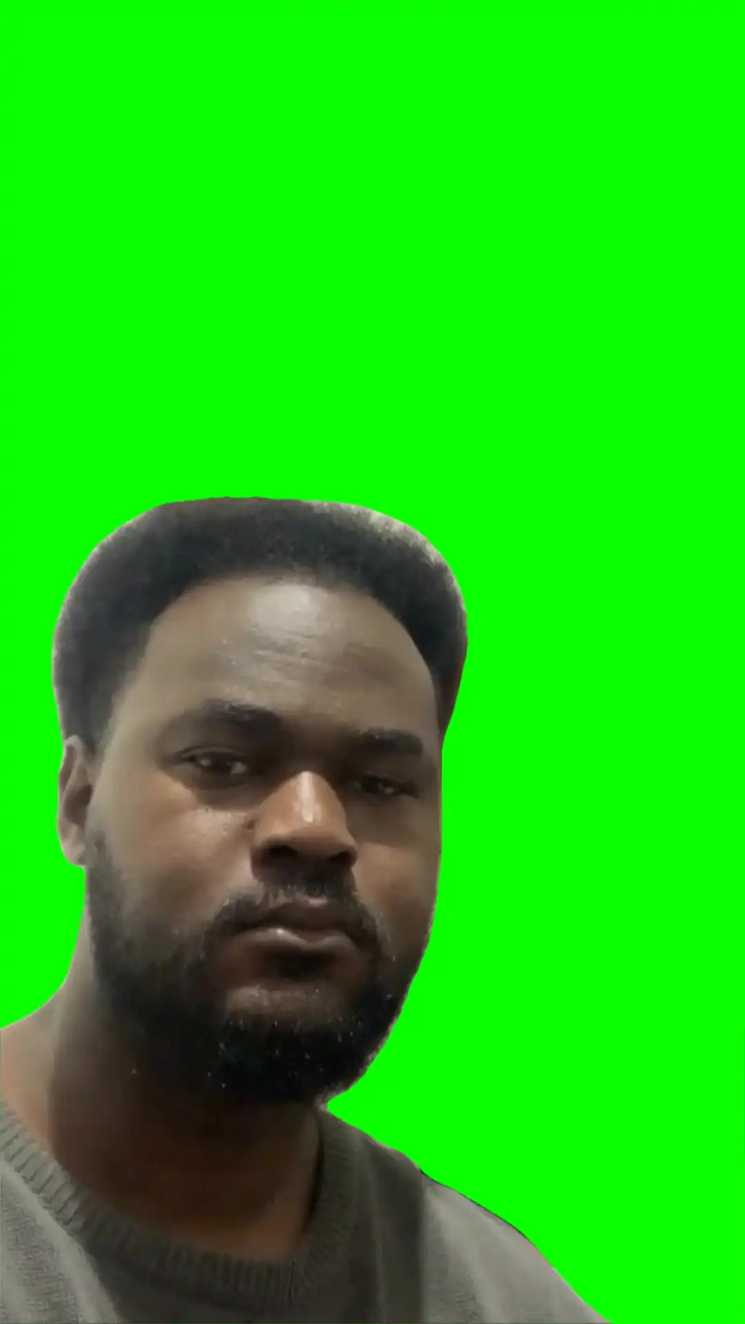 Guy mocking green screen