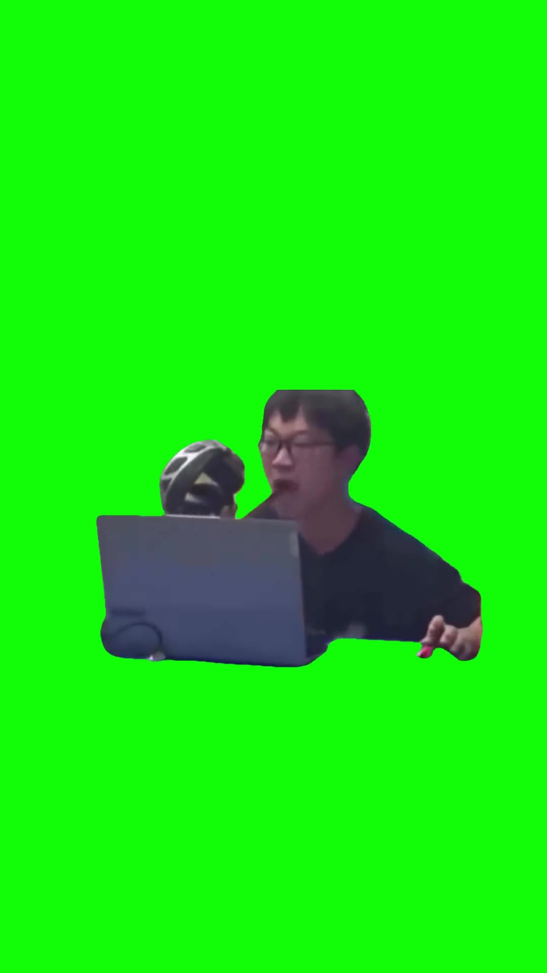 Guy yelling into a mic Green Screen Meme
