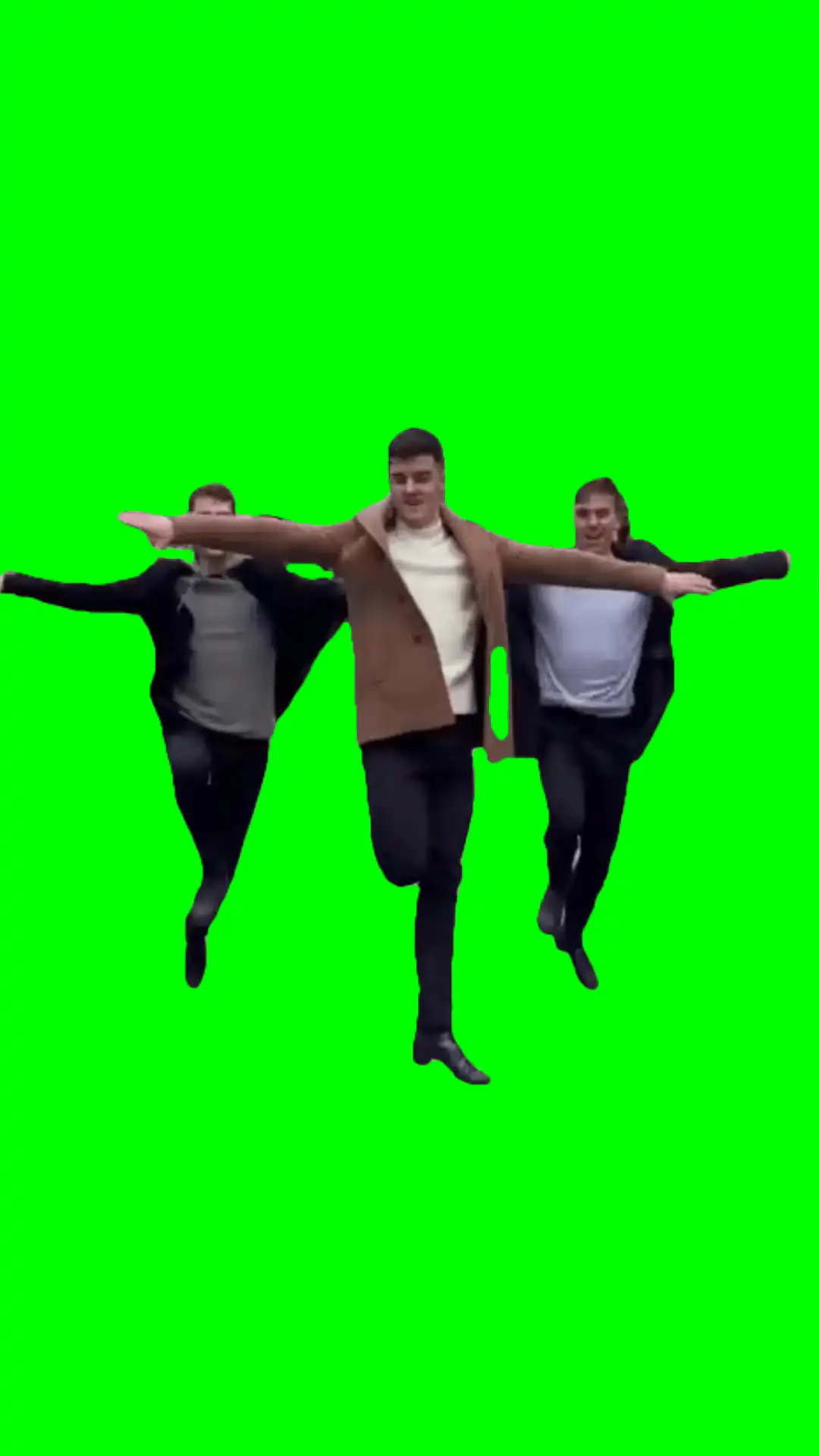 Guys tap dancing green screen